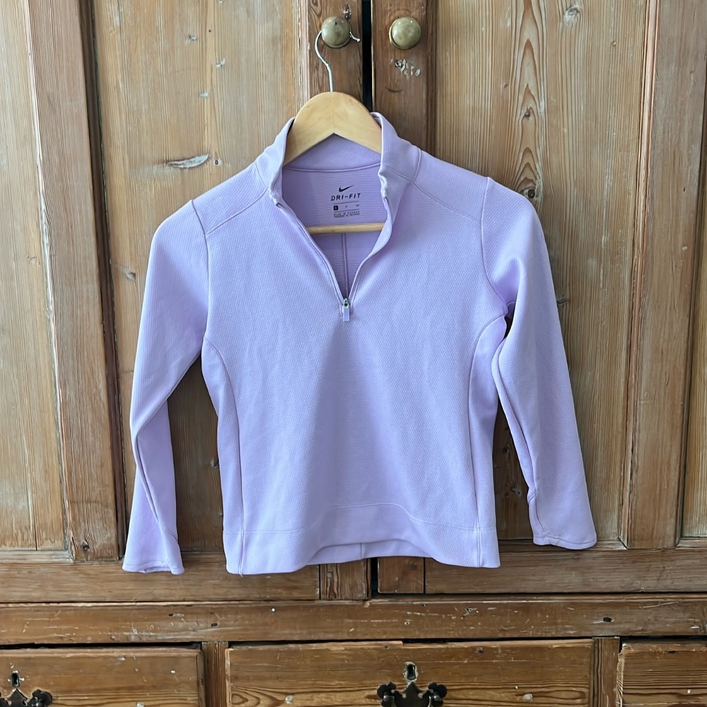 Girls Nike lavender half-zip pullover size S